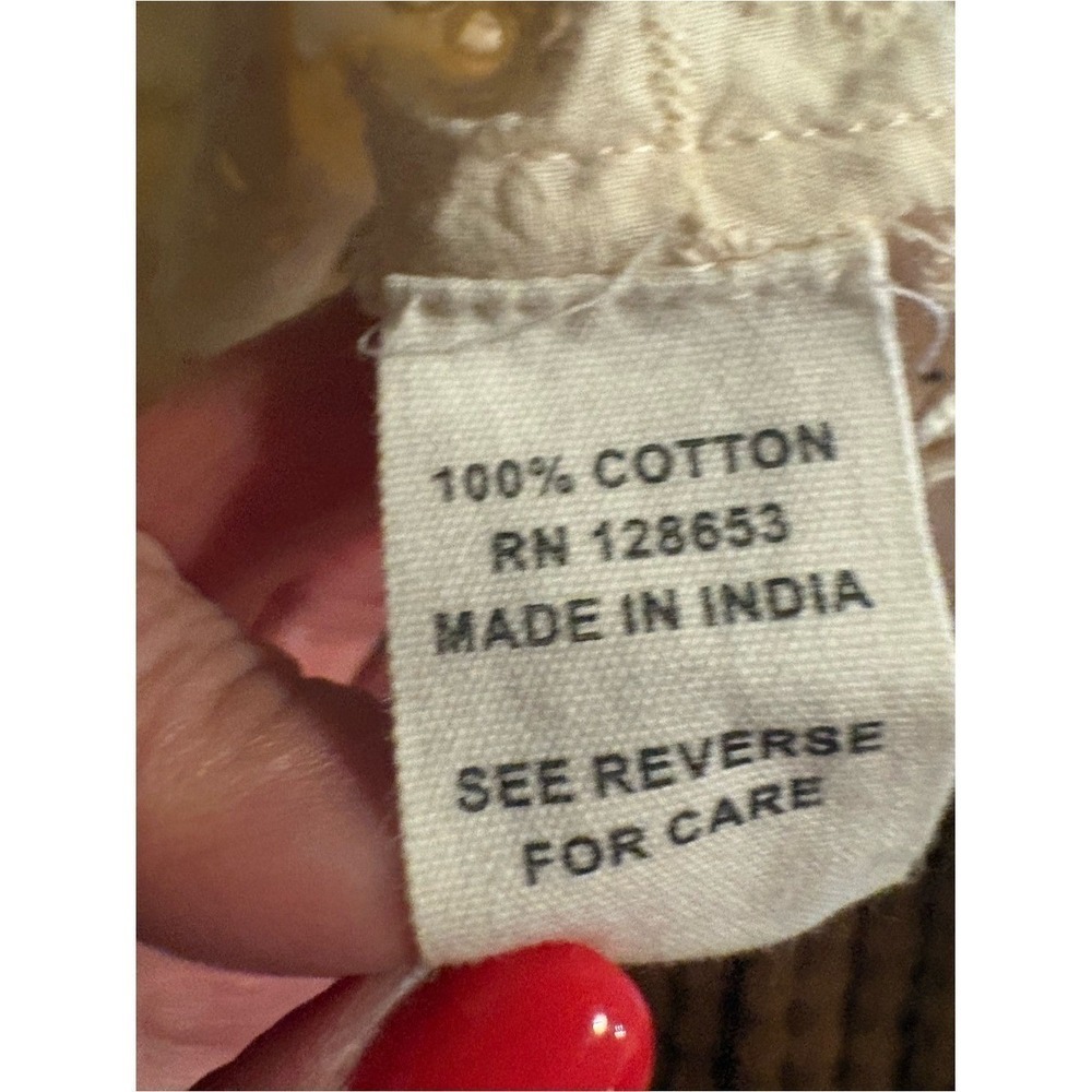 Joie Crochet Lace Sleeveless Cotton Top Ivory Coastal Small - Picture 3 of 7